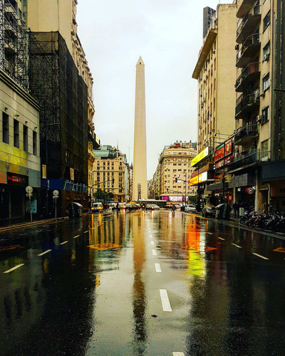 Cuadro 40x60cm Obelisco Paisaje Argentina Buenos Aires