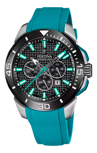 Reloj Festina Chrono Bike Para Hombre De Caucho F20642/3 Ss