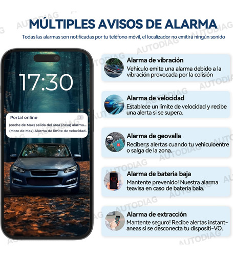 Rastreador Gps For Auto Vehicular Localizador 4g High Precision With Battery Level Indicator Autodiag