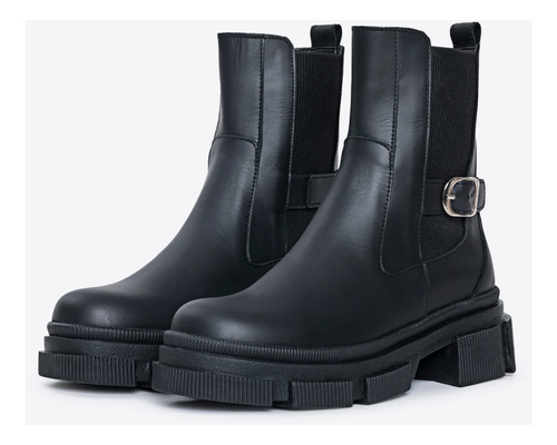 Botas Caña Media July Viamo Cuero Moda Mujer