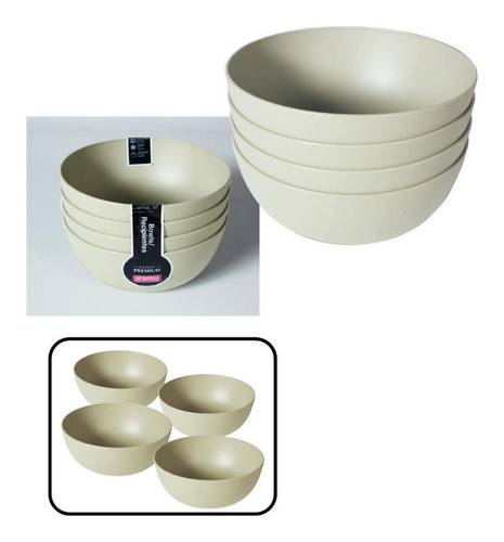 Set 4 Bowl Gris 1.1lts