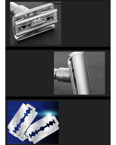 Afeitadora Desmontaje Ajustable Safety Razor , Con 5 Cuchill
