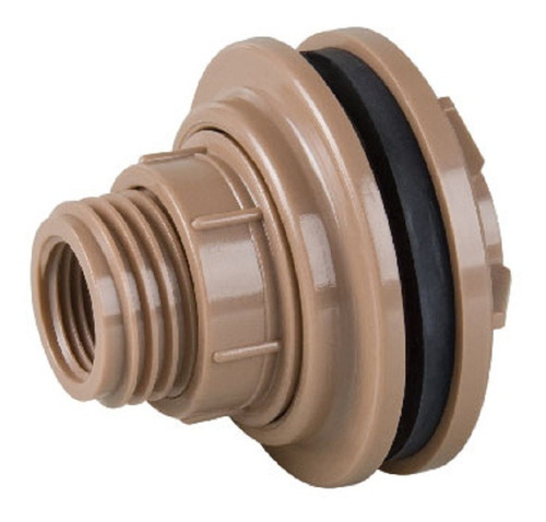 2 Flange Para Caixa Água 20mm 1/2 De Cola Marrom