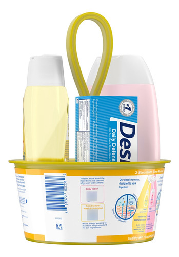 Johnson's Baby First Touch - Juego De Para Bebé, Baño Color Rosa Claro Amarillo