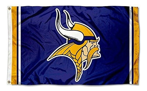 Vikingos Minnesota Nfl Grandes 3 X 5 Bandera