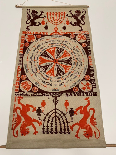 Tapiz Colgante Calendario Festividades Judías 1986/87/88/89