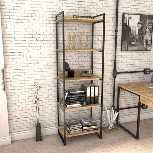 Estante Estilo Industrial 1.87x0.60m C/05 Prateleiras Kuadra