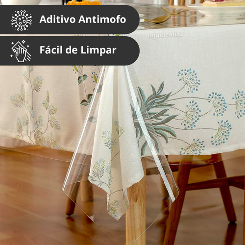 Toalha Mesa Plastico Transparente Pvc 1,00x1,40 - 0,20mm