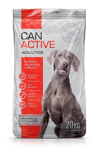 Alimento Perros Adultos Canactive X 20 Kg
