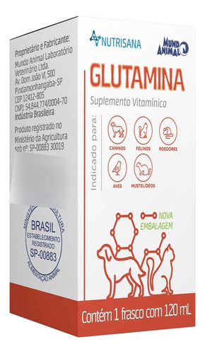 Nutrisana Glutamina 120ml Mundo Animal