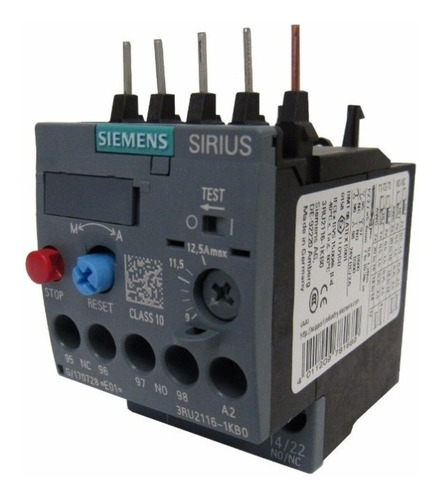 3ru2116-1kb0 Siemens Rel. Bimetalico S00 9.00 A 12.50 Amps