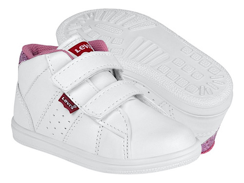 Tenis Casuales Niña Levi´s 0403311114 Simipiel Blanco