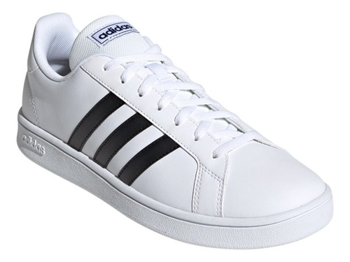 Tênis adidas Grand Court Base W 34-39 Branco E Preto Adulto