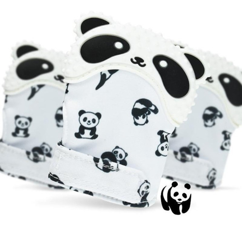 Imagen 4 de 5 de Guante Mordedera Bebé Denticíon Silicón Panda