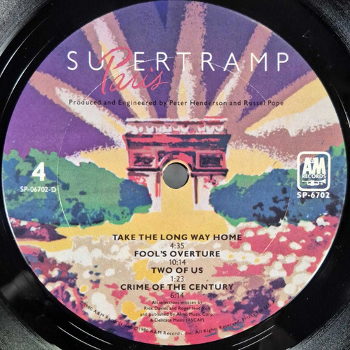 Supertramp - Paris (1980) Usa - Vinilo Lp (Usado)