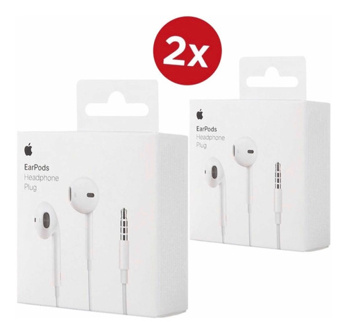 Pack X2 - Audífonos Earpods Para iPhone Originales / 3.5mm