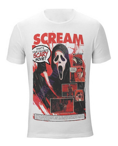Playera Película Scream Poster Comic Ghostface Kill Asesino 