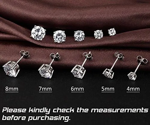 Pendientes De Diamantes Hombres Mujeres Pendientes De Tuerca
