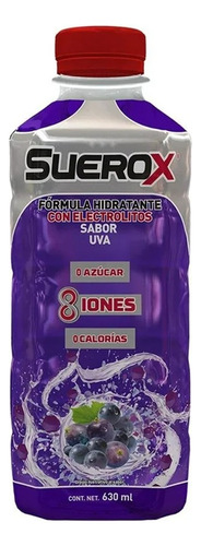 Bebida Rehidratante Suerox Uva 18 Pzs De 630 Ml C/u