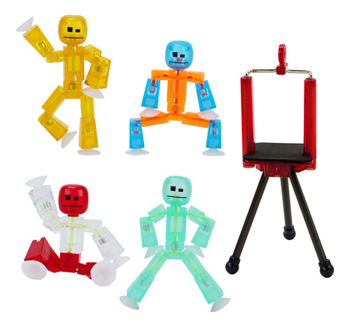 Zing Stikbot - Paquete De 4 Figuras De Accion Coleccionables