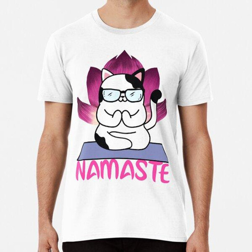 Remera Diseño Divertido De La Ropa De Namaste Del Gato De La