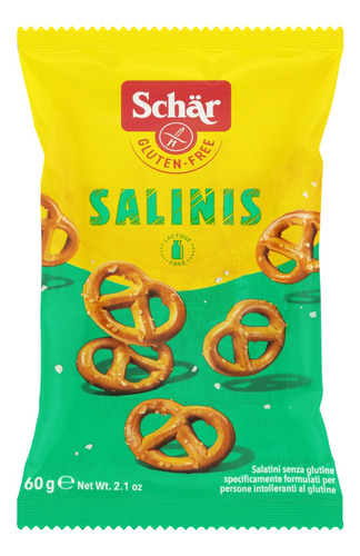 Biscoito Minipretzel Salinis sem Glúten Zero Lactose Schär Pacote 60g