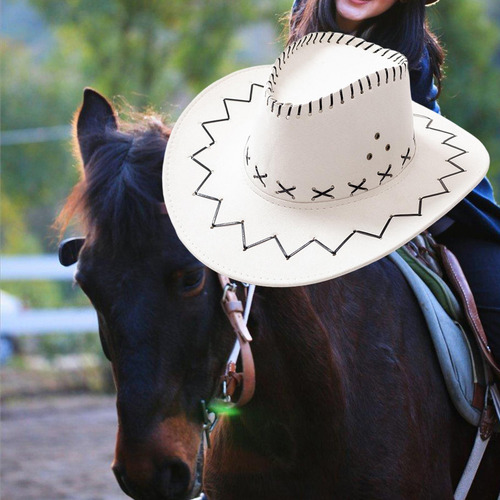 Sombrero De Vaquero De Ante Estilo Occidental Resistente