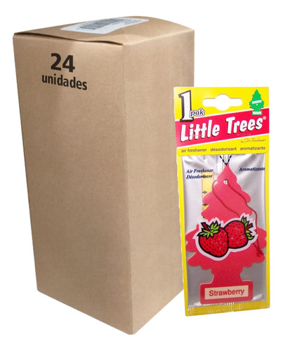 Pack 24 Pinos Aromáticos Little Trees Aroma Frutilla