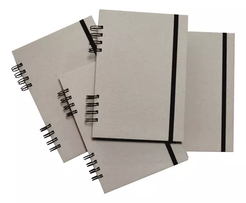 Cuaderno 15x21 hojas negras tapas personalizadas