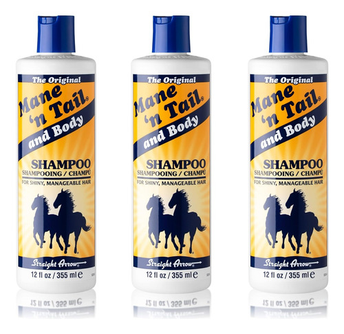 Straight Arrow Mane N Tail Shampoo 12oz (3 Pack)