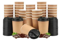 Comprar 50 Vaso Kraft Vasos Para Cafe Vaso Papel Kraft C\u002Ftapa 12oz Vaso Desechable Café Vasos Termicos Desechables Vaso Café Vasos Polipapel 12oz Vaso Polipapel Kraft Vasos Para Cafe Desechable Pasteleriuscl