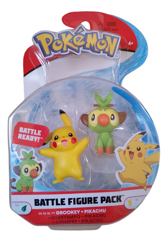 Pikachu & Grookey Pokemon Battle Figure Sellado