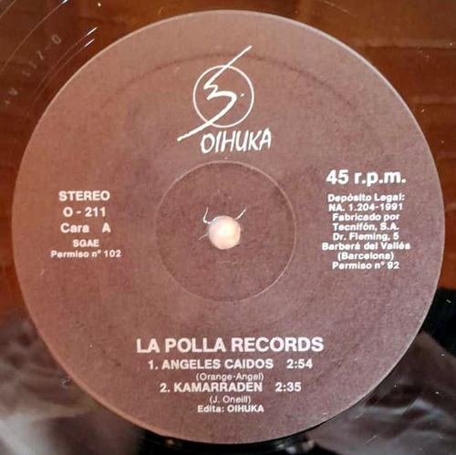 La Polla Records - Barman Ep Punk Rock Sinies Eskorbuto G123 (Usado)