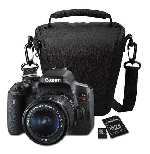 Canon Rebel T6i 24.2mp Full Hd + Kit 18-55mm + Sd +bolso