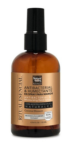 Alcohol Antibacterial Humectante Coco Spray Manos Natural