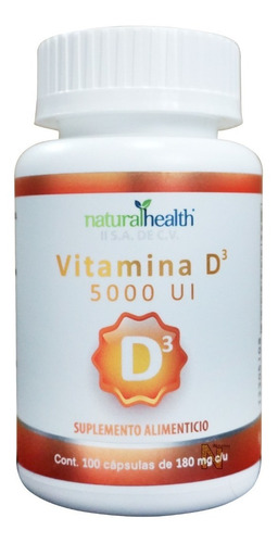 Imagen 2 de 4 de Vitamina D3 5000 Ui (100 Caps) Naturalhealth