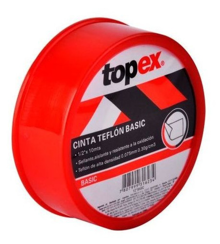 Topex Cinta Sellante Ptfe 1/2 Pulgada X 10 Metros Te Th326ex