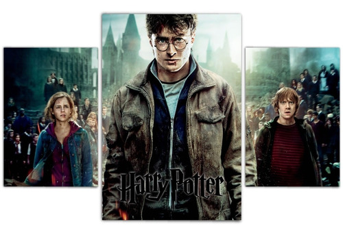 Nuevos Murales En Madera De  Harry Potter Tripticos 45 X 75