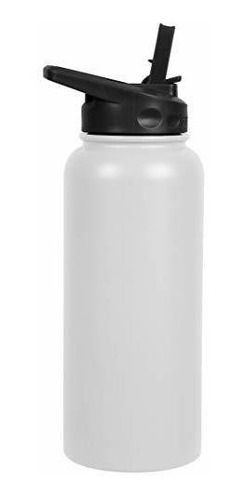 Cincuenta/fifty Sport Water Bottle, Straw Cap Con Fn5jp