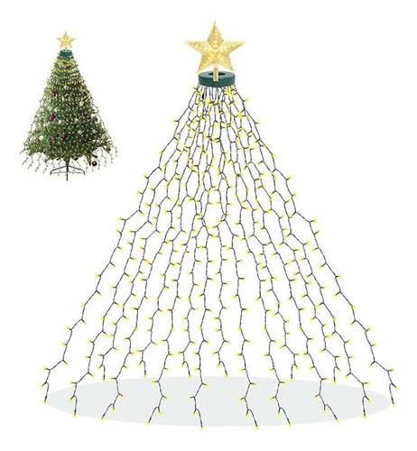 Cadena De Luces Para Árbol De Navidad Con 8 Modos Y Adorno E