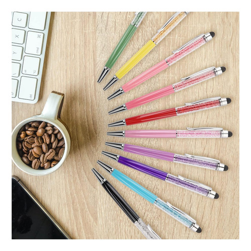 Youmi 3 Pcs 2 En 1 Pensas De Bolígrafo Bling Stylus De Con