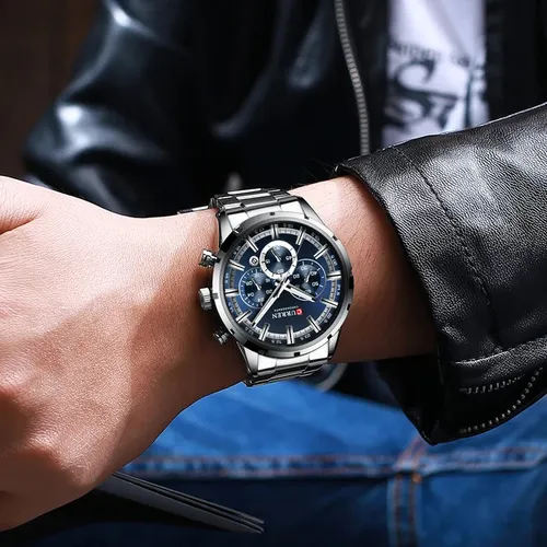 Reloj Curren 8355 Plateado / Azul Hombre