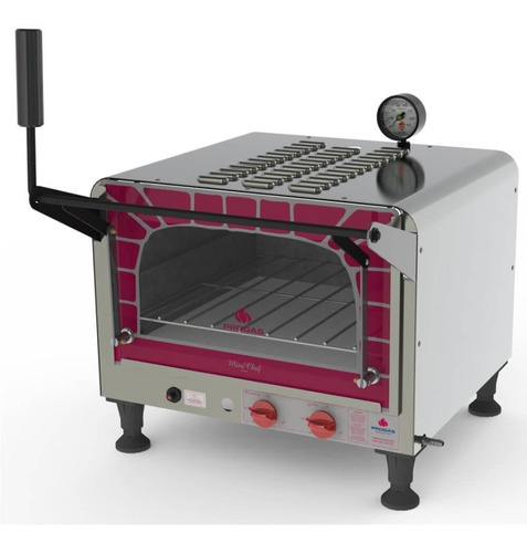 Forno Assador Refratário Gás Prp-400 Style Progás Mini Chef