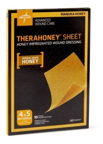 Apositos De Miel Hoja Therahoney Medline, 4x5  (1 Pza).