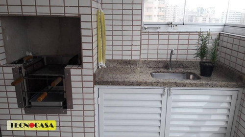 Imagem 13 de 30 de Excelente Apartamento Com 03 Dormitórios Para Venda Com 150 M² No Bairro Vila Tupi Em Praia Grande/sp - Ap6498