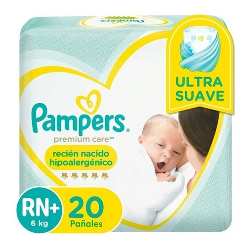 Imagen 1 de 1 de Pampers Premium Care Rn (hasta 4kg) - X20