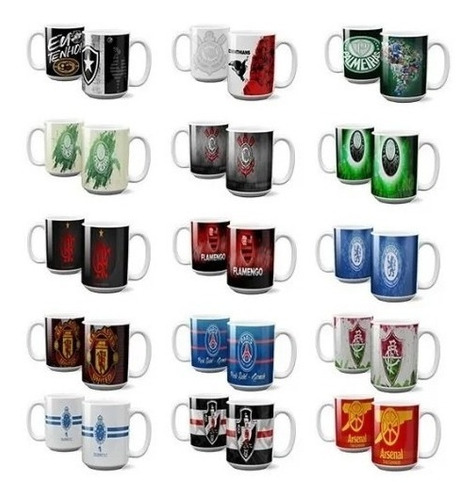 Artes Prontas Canecas Times 240 Estampas Futebol