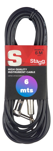 Cable Para Instrumento Guitarra Teclado Bajo Plug Angular 6