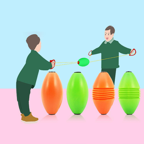 Juego De Lanzadera Para Niños, Pelota De Hilo Naranja