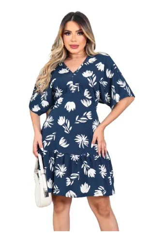 Vestido manga cheap flare curta